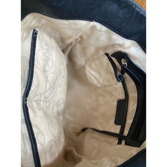 MICHAEL by Michael Kors Large Black Leather Shoulder Bag - Picture 7 of 16